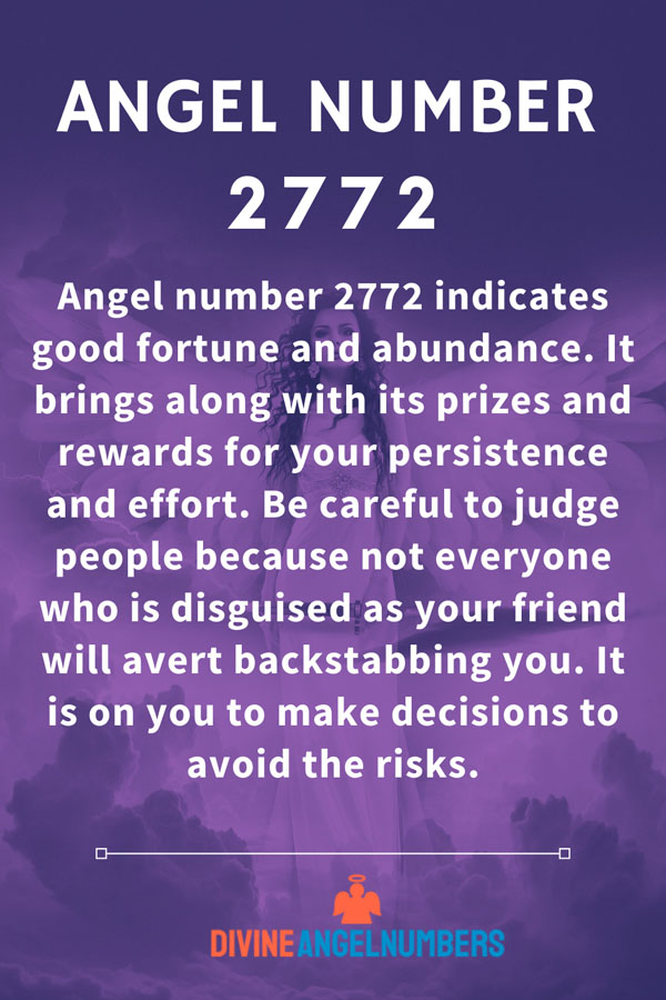 Angel Number 2772 Significance
