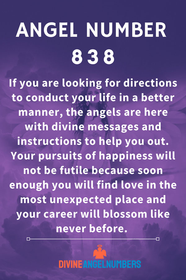 Angel Number 838 Significance