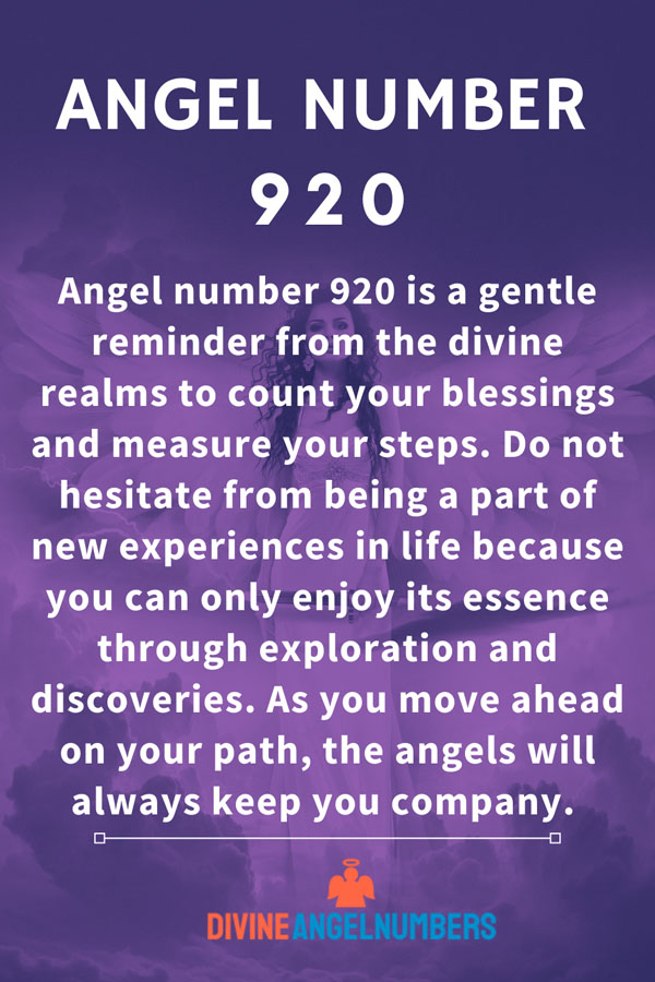 Angel Number 920 Significance