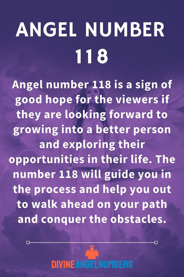 Angel number 118 Significance
