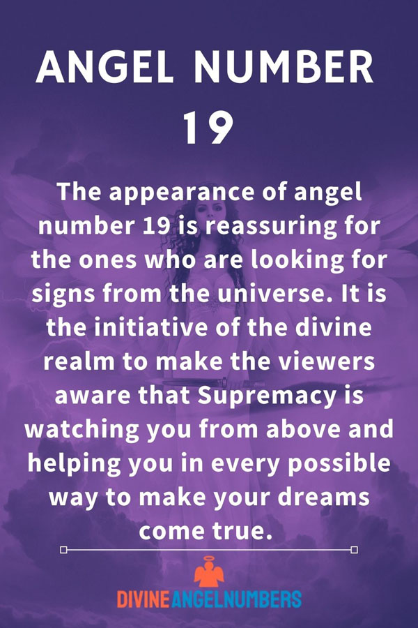 Angel number 19 Meaning