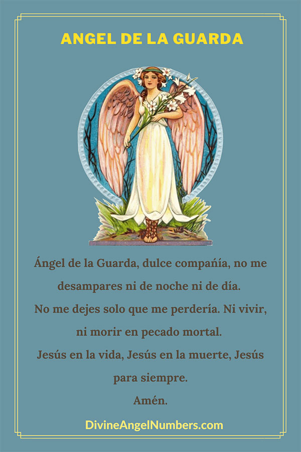 Angel de la Guarda: Prayer to the Guardian Angel in Spanish