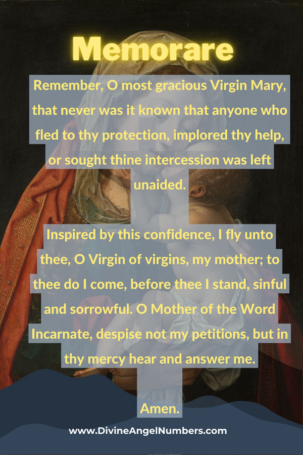 Memorare: Prayer to  Blessed Virgin Mary
